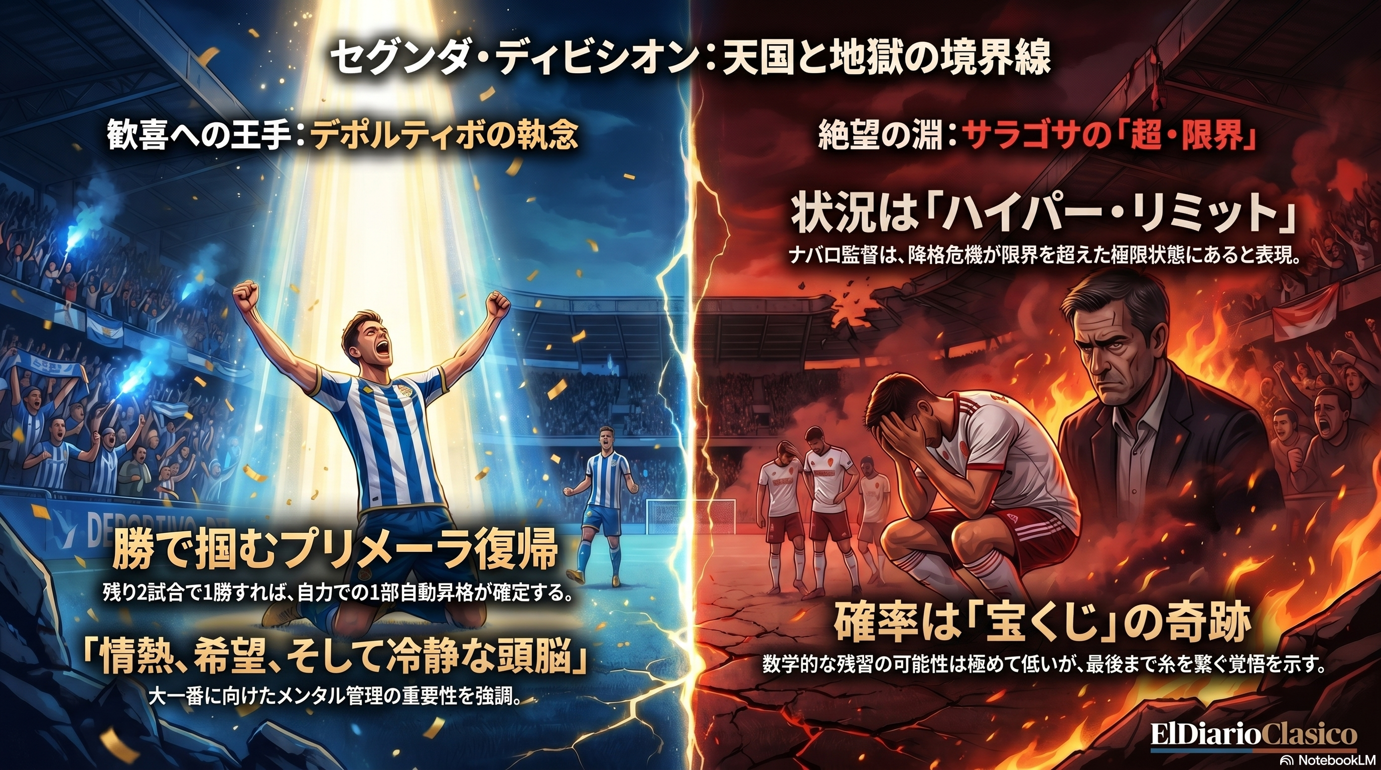 昇格へ王手のデポルティボと降格危機のサラゴサ、明暗分かれるセグンダ最終盤 のサムネイル画像