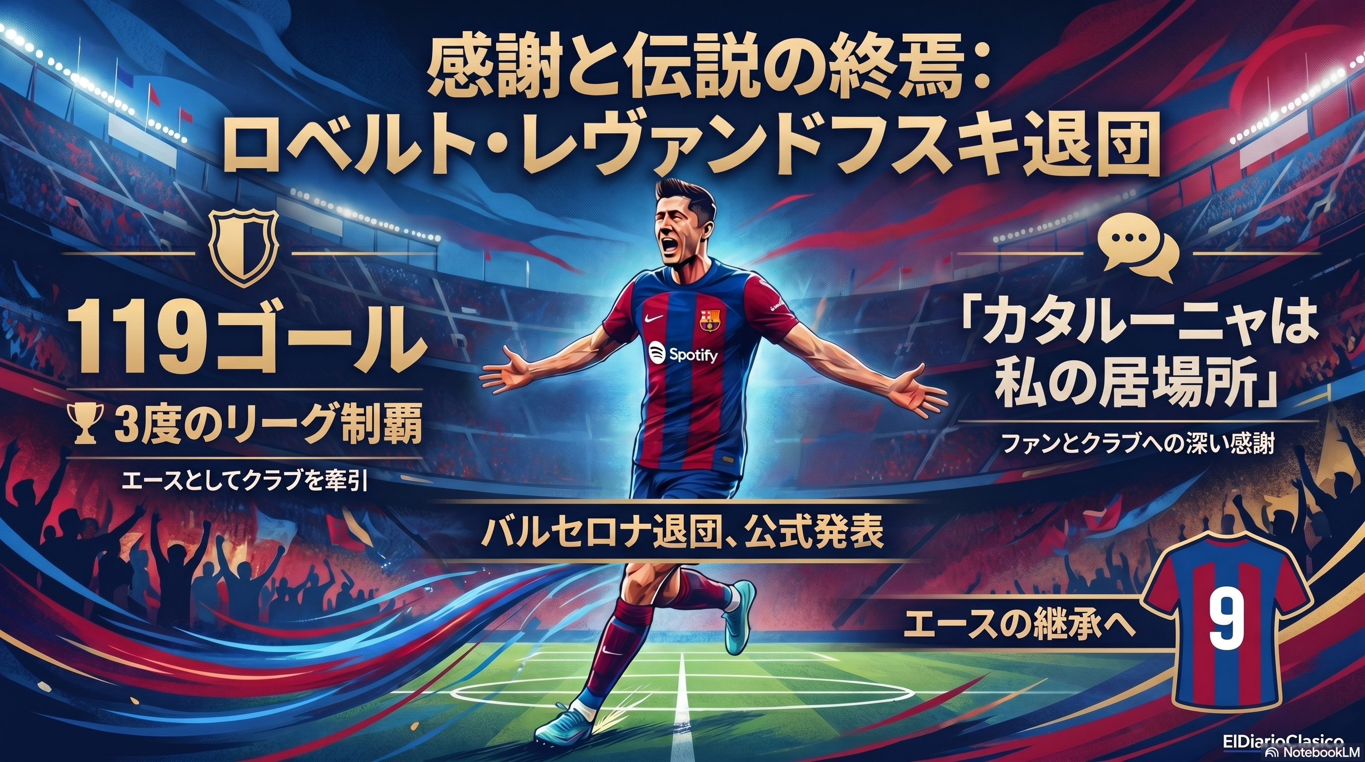 レヴァンドフスキ、バルセロナに別れを告げる | FCバルセロナ のサムネイル画像