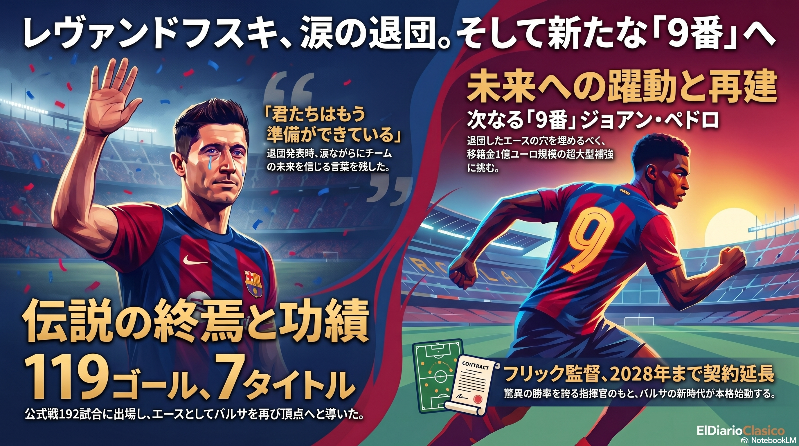 レヴァンドフスキ退団で新時代へ、フリック体制のバルサが描く次なる黄金期 | FCバルセロナ のサムネイル画像